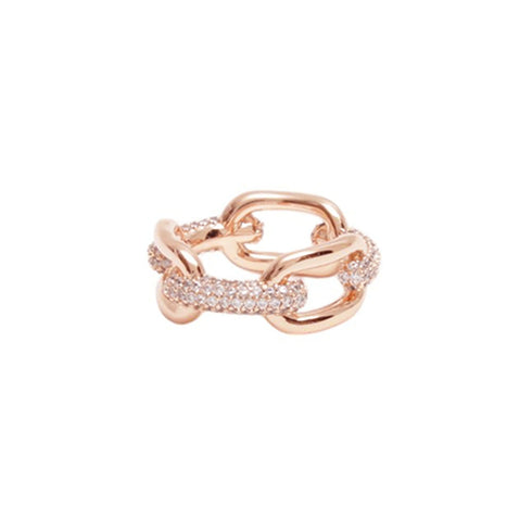 ダニエルウェリントン DANIEL WELLINGTON Crystal Link Ring 50 RG リング DW00400578 レディース メンズ 9号 ローズゴールド